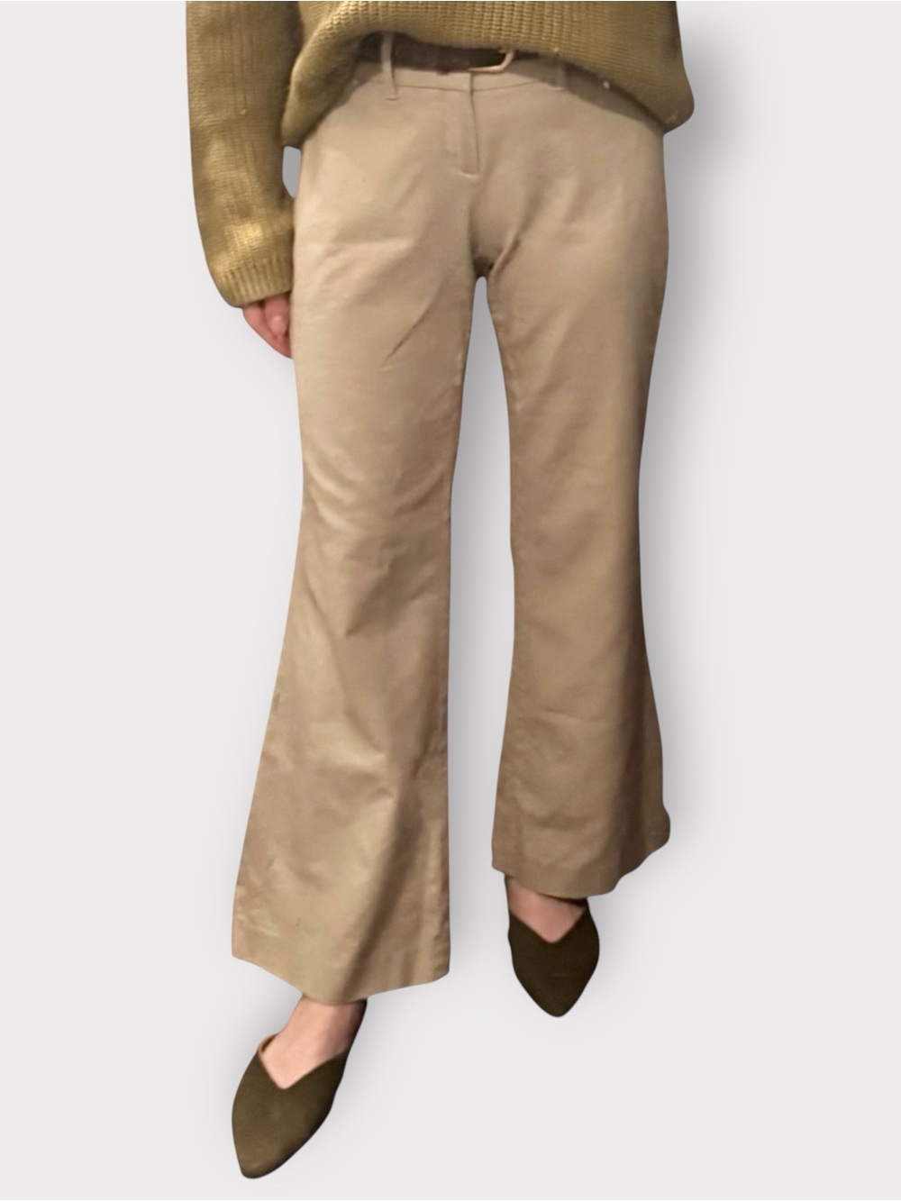 Banana Republic Jackson Fit Wool Blend Bootcut Trousers 4P Petite Tailored